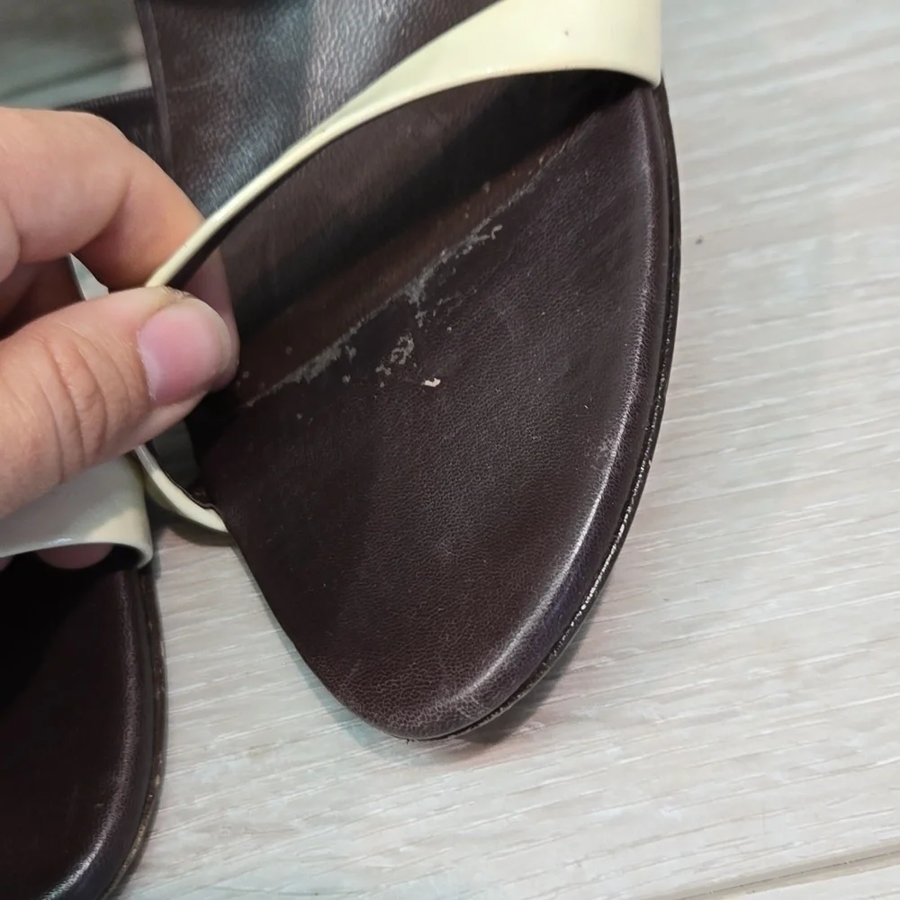 Gianna Meliani Women Y2K Italy Leather Heels Sandals shoes sz 40/9
